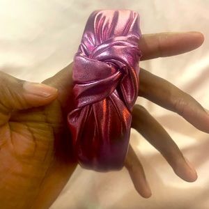 Pink metallic headband